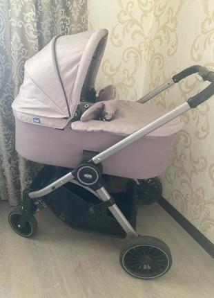 Коляска chicco 2 в 1 best friend pro light + пакет речей для немовля