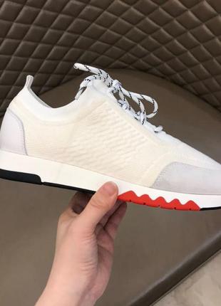 Брендові літні білі красовки в стилі ерме