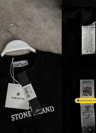 Чоловіча футболка stone island на весну у чорному кольорі premium якості, стильна та зручна футболка на кожен день8 фото