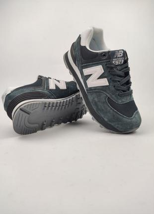 New balance 574 gray white3 фото