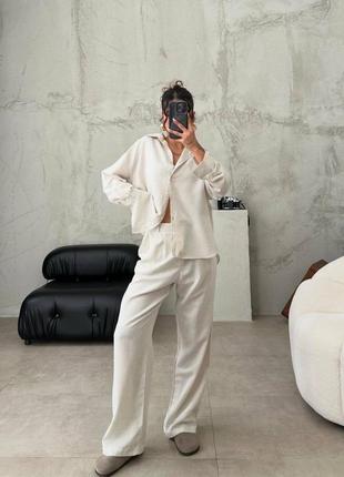 Костюм льон натуральний літній вільний