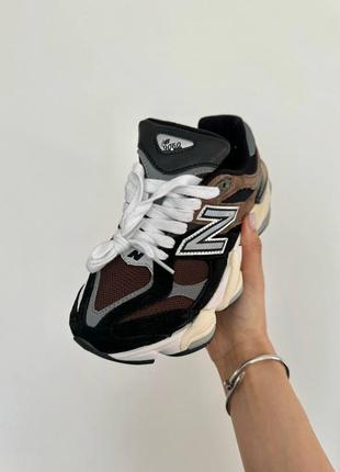 Кросівки new balance 9060 dark brown black4 фото