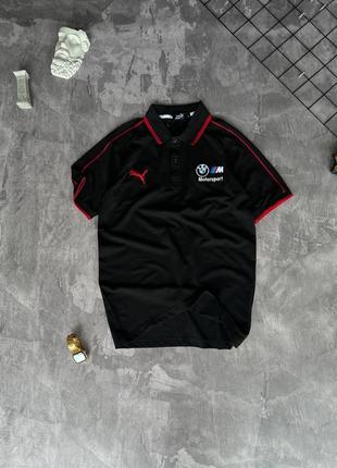 Мужская футболка поло puma motorsport черный