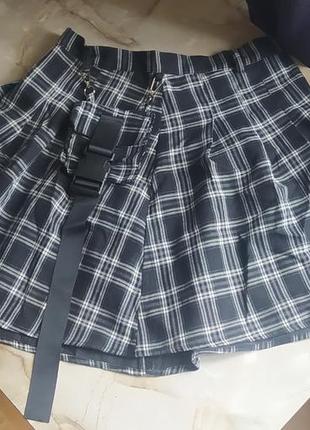 Юбочка shein с кармашком2 фото