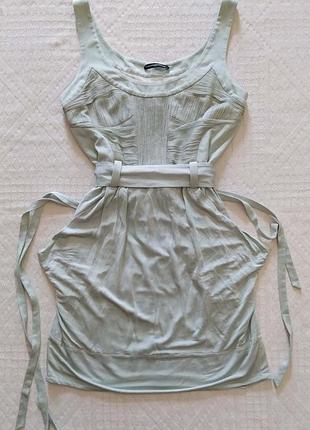 Шовкова сукня, шовк 💯, мятная, короткая, люкс, от catherine diane