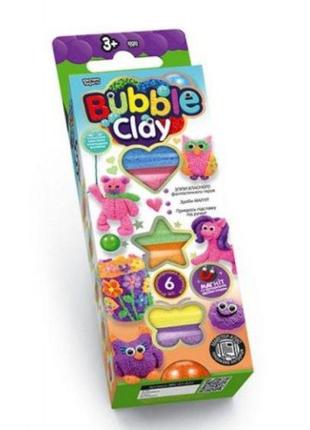 Кульковий пластилін bubble clay 6 кольорів, danko toys, bbc-01-02u1 фото