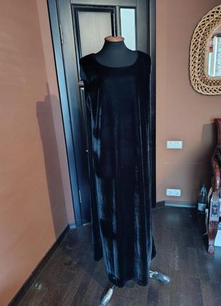 Платье бархат бархатное макси балахон готика длинная