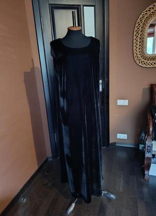 Платье бархат бархатное макси балахон готика длинная