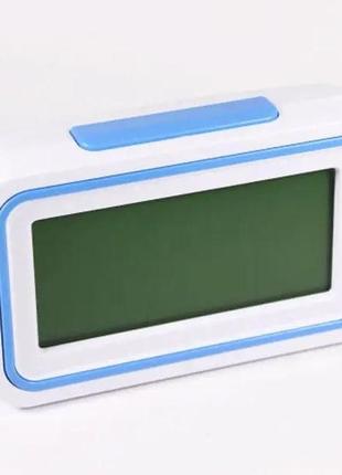 Часы будильник говорящие часы kenko  kk-9905 tr для плохо слышащих голубой6 фото