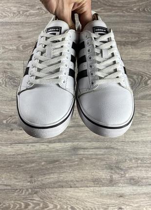 Adidas original кроссовки кеды мокасины 42 размер кожаные белые оригинал by4 фото
