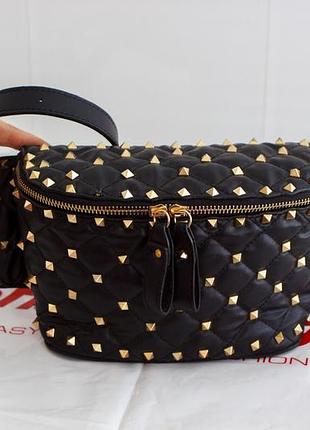 Бананка жіноча шкіряна шик valentino