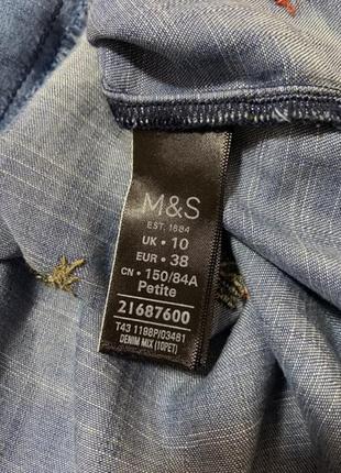 Джинсовая женская рубашка блузка m спенсер  marks & spencer3 фото