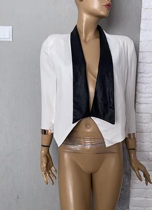 Кардиган кожаный воротничок in vogue, s-m