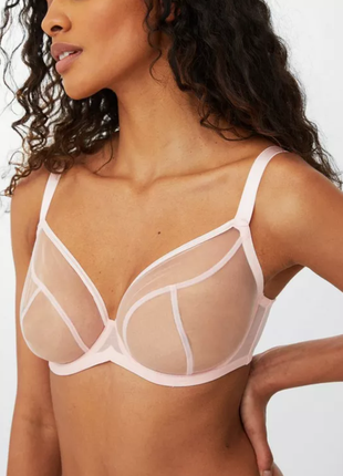 90ff 90h прозорий бюстгальтер із глибоким вирізом