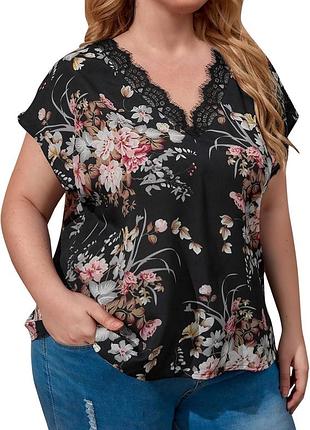 Блуза с кружевом shein 3xl