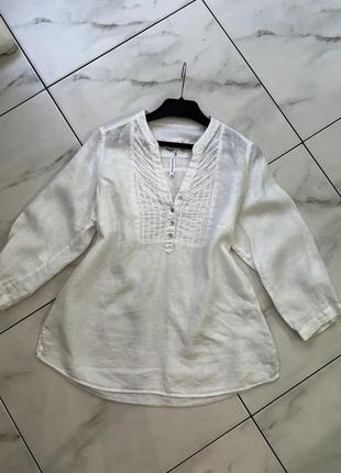 Жіноча лляна сорочка/накидка/туніка m&s m-l (46-48-50)2 фото