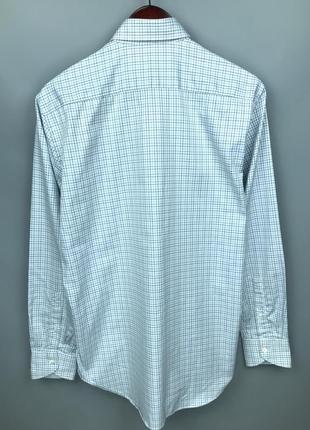 Canali mens whitestarered regular fit shirt мужская классическая рубашка7 фото