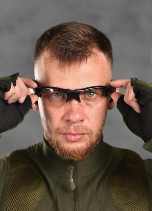 Тактические очки военные с блютузом черные очки bluetooth2 фото