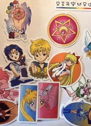 Глянцеві стікери  sailor moon / сейлор мун (50шт на вибір)