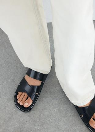 Босоножки шлепки zara