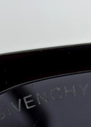 Очки в стиле givenchy женские солнцезащитные черные с белым логотипом