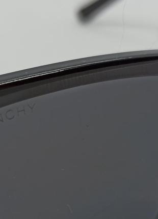 Очки в стиле givenchy женские солнцезащитные черные с белым логотипом