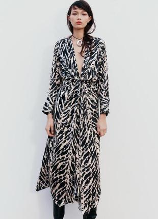Довга сукня плаття zara міді