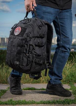 M-tac рюкзак mission pack laser cut black, штурмовой рюкзак 25л, военный рюкзак черный, туристический рюкзак6 фото