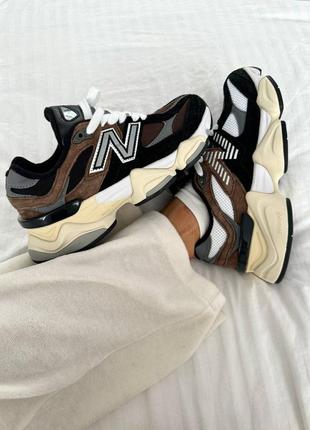 Кроссовки new balance 9060 dark brown black4 фото