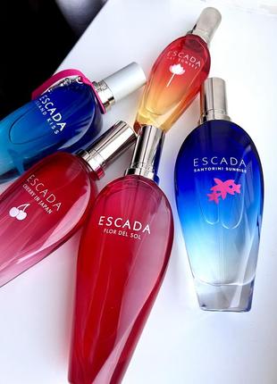 5*3мл сет escada taj sunset island kiss santorini flor del sol  cherry