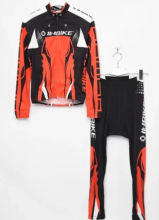 Велокостюм с принтом шорты и кофта на молнии