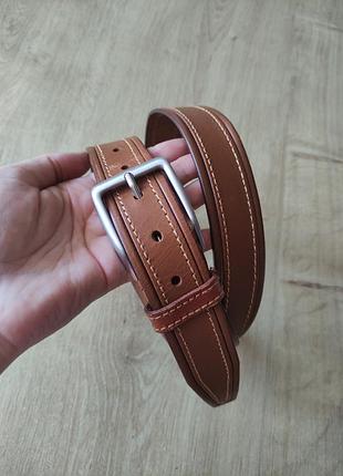 Стильный мужской кожаный ремень echt leder, hand made in italy,р.100