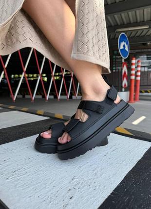 Ugg goldenglow sandals black, женские сандалии, женккие сандалы