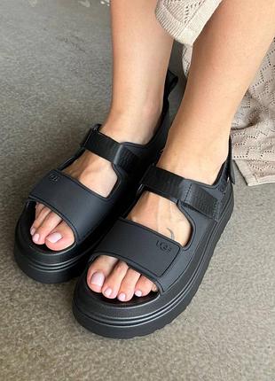Ugg goldenglow sandals black, женские сандалии, женккие сандалы