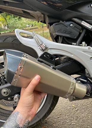 Глушитель на мотоцикл, прямоток, прямоточный глушитель, выхлоп на мото, акрапович, akrapovic