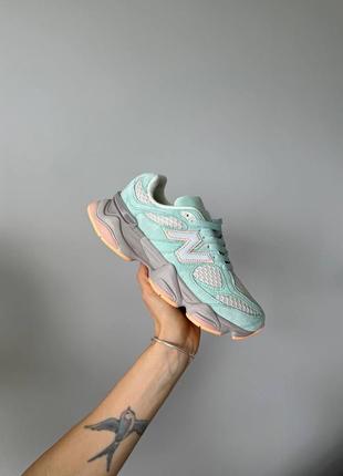 Женские кроссовки new balance 9060 mint green / нью беланс бирюзовые / демисезонные кроссовки на весну, лето, осень7 фото