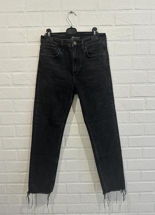 Джинси мом чорні zara mom