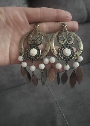 Серьги ловцы снов в шаманском стиле