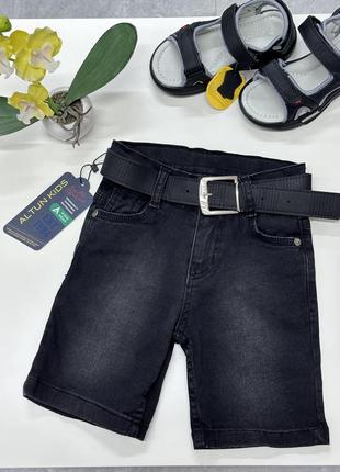 Чорні джинсові шорти на хлопчика made in turkey
