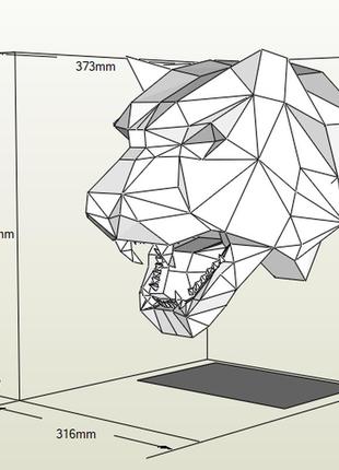 Paperkhan набор для создания 3d фигур лев тигр кот паперкрафт papercraft подарок сувернир игрушка конструктор