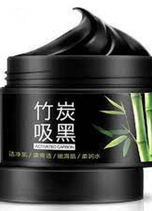 Маска плівка для обличчя bioaqua з бамбуковим вугіллям bamboo washing mask, 140мл