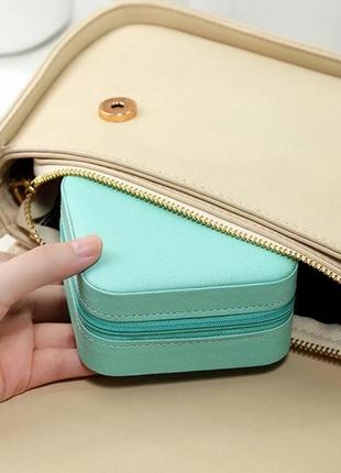 Компактна маленька скринька для прикрас, органайзер, коробочка, шкатулка, футляр