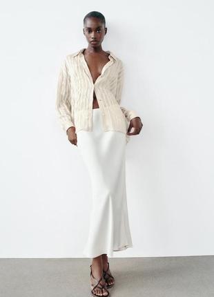 Смугаста сорочка з жатим ефектом