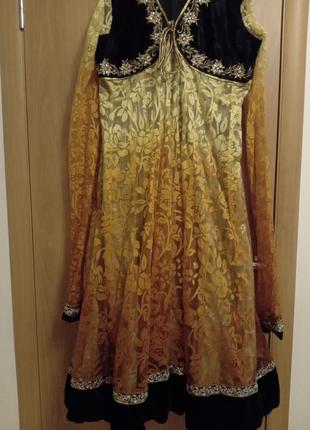 Чудесное платье в пол, индийский наряд, размер 18-206 фото