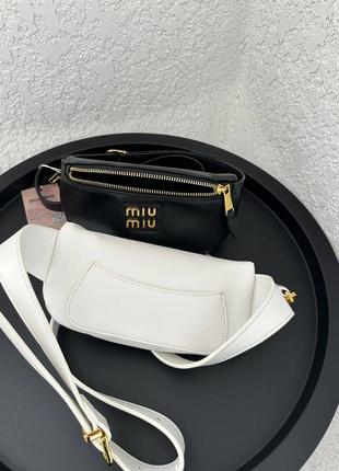 Сумка пояс, бананка в стиле miu miu, люкс кожа3 фото