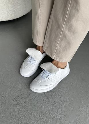 👟 кеди adidas samba pure white     / наложка bs👟6 фото