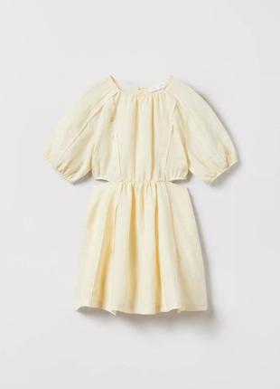 Бежева льняна сукня zara kids на 11-12 років 152 см розмір лтон платье детское плаття5 фото