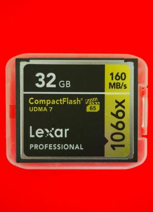 Карта памяти cf lexar 32 gb compactflash 1066x professional