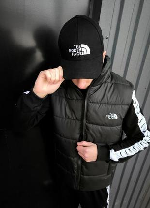 Жилетка the north face черная / спортивные мужские безрукавка тн5 фото