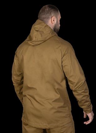 Легкая тактическая куртка camotec stalker 3.0 twill coyote, мужская куртка демисезонная, куртка тактическая2 фото